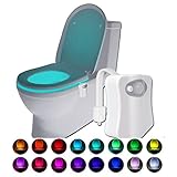 LEDトイレライト16色LEDライトモーションセンサー、ボウル、ナイトライト、バスルームの