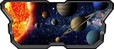 24 " Space Ship Windowインスタントビューソーラーシステム# 5宇宙船壁デカール子供ステッカーベビールーム壁画ホームアート飾りグラフィックS