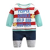 エルフ ベビー(Fairy Baby)ベビー服 男の子カバーオールロンパース 長袖 春秋用 レッド ストライプ(サイズ：80)