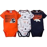 Gerber Denver Broncos 3パックボディスーツサイズ3 – 6 M