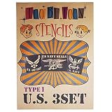 アメリカ軍エンブレムロゴステンシルシート (US 3SET(type1))