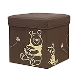 スツール 収納ボックス 「クマのプーさん」 幅38.5×奥行38.5×高さ40cm ブラウン ディズニー BS3838-PO