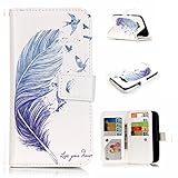 Zeebox Galaxy J5 2015 手帳型 ケース スタンド機能 カード収納ホルダー 衝撃吸収 Samsung Galaxy J5 2015 対応 高品質 保護カバー 生涯補償付き (ブルー)