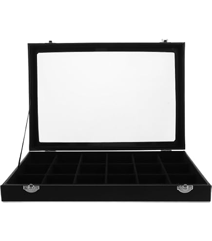 Amazon.co.jp: アルミ製 ライター コレクションケース 42 個 収納