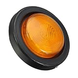 Sndy ラウンド 6 LED 赤黄色ライト側マーカートラックトレーラークリアランスグロメットランプ - 黄色