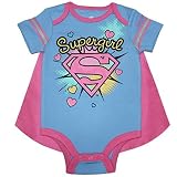 2個セットBaby Girls Supergirl一体型Glitter Romper with Removable Cape