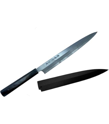 Amazon | 堺孝行 白虎（白一鋼）柳刃 包丁 300mm サヤ付（黒石目