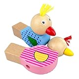 Cido 鳥 ホイッスル 木製手芸のおもちゃ カラーペインティング キッズ・キッズ 楽しい娯楽漫画かわいい 動物ギフトクリエイティブ