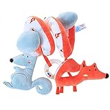Labebe ベッドとベビーカーのためのスパイラル吊り玩具 - リス＆フォックス