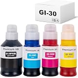 Feier キャノン用 GI-30 4色セット GI-30PGBK GI-30C GI-30M GI-30Y Canon用 互換インクボトル 特大容量 標準の1.5倍 (GI-30PGBK 顔料各170ML GI-30 C/M/Y 染料 各70ML）高発色 個別包装 国際認証 対応機種：G5030/G6030/G7030/GM4030/GM2030）ブラック シアン マゼンタ イエロー