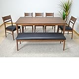 ダイニングテーブルセット 幅165 ダイニング7点セット 8人用 ウォルナット無垢 北欧 食卓セット ASA-264-F