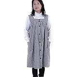 ママチュニック ママワンピース ママコート バッテンおんぶ紐が隠れます オシャレ 抱っこ紐 おんぶ紐 (ギンガムチェック)