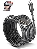 USB-C VR対応 ケーブル ナイロン編み PD対応60W/3A急速充電 【5m・L型 VR4K@60Hz映像出力 USB3.2 Gen1標準 5Gbpsデータ転送】Type-C機種対応 E-Marker Oculus Quest 2 / Quest 1 / Rift S/VR対応 (L字型C-C)