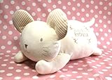 LOVE BABYねずみシリーズ☆抱き枕（完成品）約43ｘ24cmオーガニックコットン＆刺繍入【子年　出産祝】