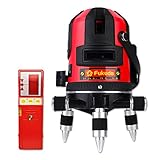 Fukuda 5ライン レーザー墨出し器+受光器セット EK-489DP 4垂直・1水平 自動セルフレベリング フクダ 墨出し器 防塵・防水 レーザーライン 地墨ポイント