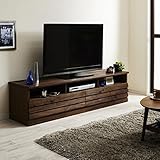 テレビ台 FAD 幅165cm 奥行43 高さ42cm TVボード ローボード ウォールナット 無垢材 テレビラック 北欧モダンデザイン オープンデッキタイプ 海外インテリア シンプル カッコいい