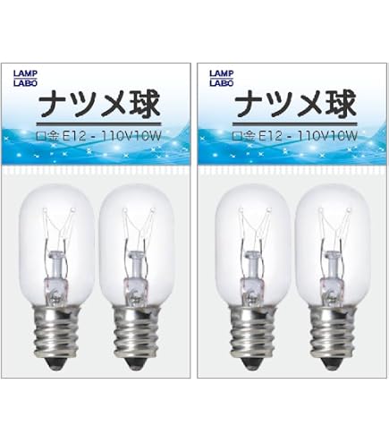 Amazon | ナツメ球 クリア 2個入 E12 5W 100V クリヤ 透明 ナツメ