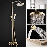 A バスリフトヘッド付きコンチネンタルゴールド専用バスルームのシャワーの蛇口ホット＆コールドシャワー