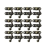 ホーンハードウェアフィッティングロック留め金バックルラッチ ネジ付き 12個 ジュエリー用