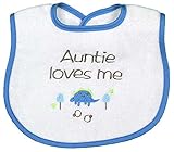 Dee Givens and CoRaindrops 6314 Raindrops 6314 -Auntie Loves Me- Small Bib-Medium Blue