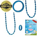 Silicone Teething Necklace & Bangle/Bracelet Blue for Mom to Wear. Made By Soft Chewbeads For Your B