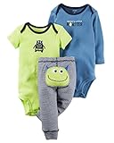カーターズ Carter's ボディスーツ ＆ パンツ 3点セット 3-Piece Little Character Set 9M (67-72cm) [ベビー・デポ モスリン ウォッシュクロス入り]