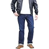 [ラングラー] ジーンズ BROWN ワイドデニムパンツ ストレッチ ゆったり WM3914 メンズ