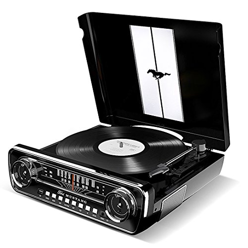 New ION AUDIO Belt Drive Type Record Player 1965 Ford Mustang Design LP
