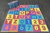 Ottomanson学習酷使Foam Puzzle Playマット、アルファベットと数字、36マルチカラータイル( 36平方フィート、非毒性)