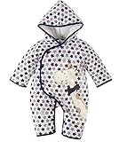 (チェリーレッド) CherryRed ベビー＆キッズ用 ファション カバーオール ロンパース 着ぐるみ キッズコスチューム 子供 男の子 女の子 出産 祝い パジャマ 防寒着 コットン 星柄 ブルー