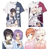 [飛雄] Tシャツ 喫茶ステラと死神の蝶 四季ナツメ あきづきかんな tシャツ 半袖 印象tシャツ コスプレ衣装 記念シャツ 夏服 日常服 上着 快適 速乾 スポーツ 大きいサイズ カジュアル 男女兼用 誕生日 プレゼント (2,L)