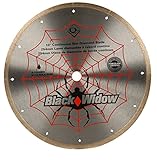 QEP 6-1008BW 10-Inch Black Widow Micro-Segmented Rim Diamond Blade, 5/8-Inch Arbor, Wet Cutting, 611