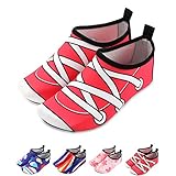 hibote マリンシューズ ウォーターシューズ 男女兼用 水陸両用 子供用 通気 速乾 軽量 シュノーケリング 内径14.9cm-19.6cm アクアシューズ ビーチサンダル YUIO-3 内径18