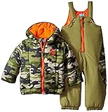 米国ポロ協会。Baby Boys ' Heavyweight Camo Pufferスノーウェア カラー: グリーン