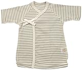 オーガニックコットン フライスボーダー 短肌着 50cm グリーン MIO11011 日本製