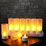 ＴＫＳＴＡＲ12LEDキャンドルライト、LED電子キャンドル、黄色の炎、充電式、クリスマス、パーティー、結婚式、装飾　JU-03R [並行輸入品]
