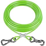 XiaZ タイアウトケーブル 犬用リード ヤード噛み防止 高耐久 犬用タイアウトケーブル 最大250ポンドの大型犬用 丈夫な犬用ランナーテザーライン 屋外/庭用