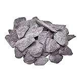 砂利 化粧砂利 イギリス 自然石 ストレート（平べったい） ブルースレート 20kg/袋 直径40mm前後