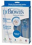 Natural Flow Polypropylene Standard Bottle Starter Kit - Clear by Dr. Brown's [並行輸入品]