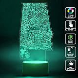 cmlartマップミネアポリスLeterアート3dランプ夜間7色変更BestギフトNight Light LED家具デスクテーブル照明ホーム装飾おもちゃ CMLART
