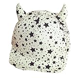 （ワボーズ） Waboats ベビー ハット 帽子 uvカット キャップ お出かけ 悪魔の角 五芒星 プリント　赤ちゃん 男の子 女の子 ホワイト One Size