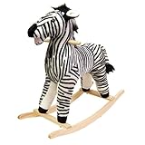 Happy Trails Zebra Plush Rocking Animal [並行輸入品]