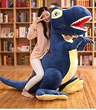 HYAKURIぬいぐるみ 特大 恐竜 可愛い熊 動物 大きい/巨大 キョウリュウ/クマ抱き枕/お祝い/ふわふわぬいぐるみ (ネイビー, 60cm)