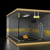 Raineed 1/18 車両ガレージ 車両ディスプレイ ミニカーガレージ 防塵カバー 車両収納 USB電源 アクリルと木製 透明 1:18 ガレージモデル 車両展示用 LEDライト 駐車場ショーケース インテリア コレクション用 収納ボックス (2面アクリル ‐C2)