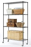 82 " x48 " x18 " Commercial 4 Tierシェルフ調整可能スチールワイヤーメタル棚ラック74
