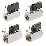 B Baosity ねじ付き　メス-1/8 NPT　フルポート　真鍮ボールバルブ　オフスイッチスイッチ