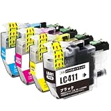 【BAALAND】LC411 ブラザー 互換インクカートリッジ LC411-4PK 4色セット 対応機種：DCP-J526N DCP-J914N DCP-J926N DCP-J926N-W DCP-J926N-B MFC-J904N MFC-J739DN MFC-J739DWN MFC-J939DN MFC-J939DWN DCP-J1800N