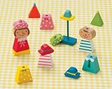 No Brand キッズ おもちゃ 天然素材 キンダーシュピール ハッピーセット BoysandGirl KinderSpiel 木製玩具 木のおもちゃ 1点