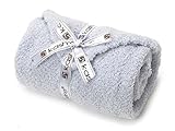 (カシウェア)kashwere ベビーブランケット 単色＆キャップ BABY BLANKET SOLID ＆ CAP bb-63c-15-30 BABY BLUE 78cm×78cm [並行輸入品]