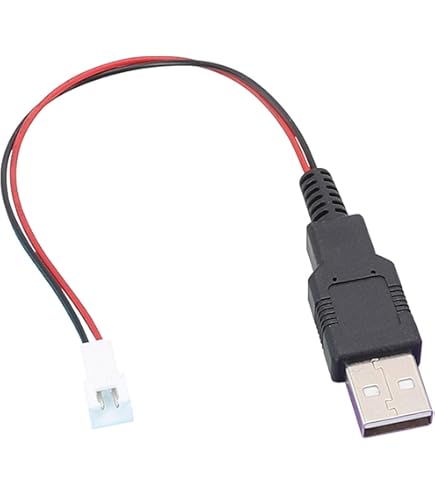 Amazon.co.jp: 汎用性USB AからXH2.54 2ピン変換ケーブル電源および